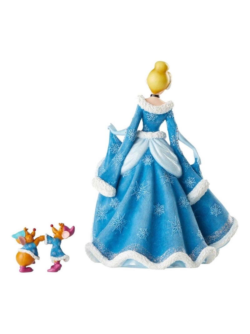 Statuette en résine Cendrillon Couture avec Jaq et Gus Bleu - Kiabi