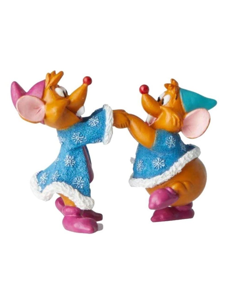 Statuette en résine Cendrillon Couture avec Jaq et Gus Bleu - Kiabi