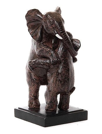 Statuette en résine maman et son éléphanteau 22 cm