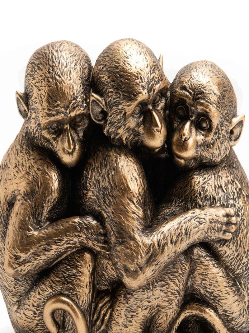 Statuette en résine or trio de singes Doré/or - Kiabi
