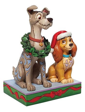 Statuette La Belle et le Clochard Noël