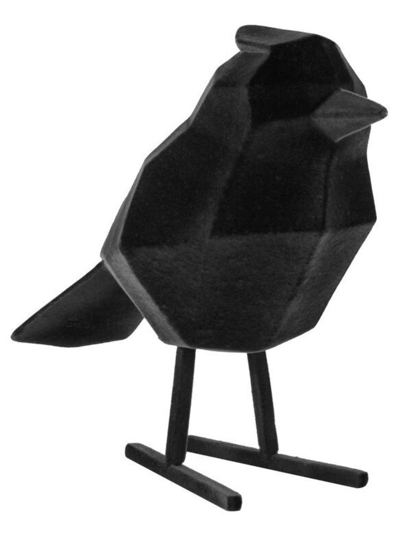 Statuette oiseau design floqué Origami Noir - Kiabi
