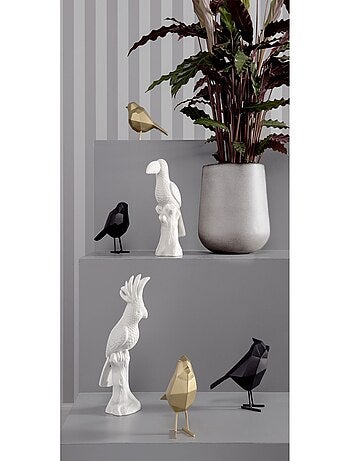 Statuette oiseau en poly résine ORIGAMI