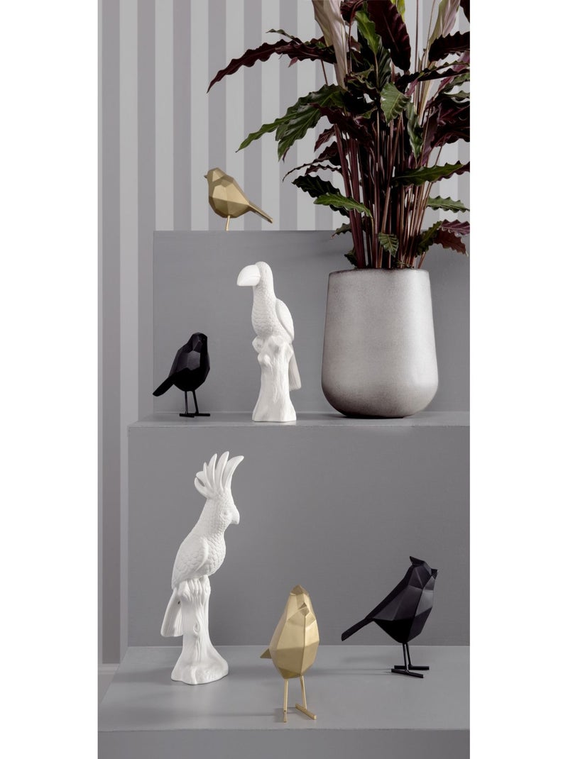 Statuette oiseau en poly résine ORIGAMI Noir - Kiabi