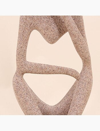 Statuette penseur effet marbre beige 23cm