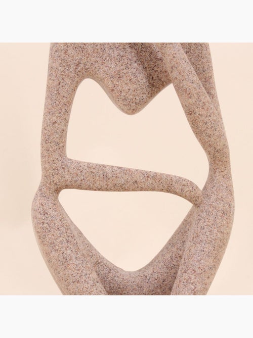 Statuette penseur effet marbre beige 23cm - Kiabi