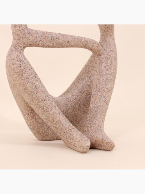 Statuette penseur effet marbre beige 23cm - Kiabi