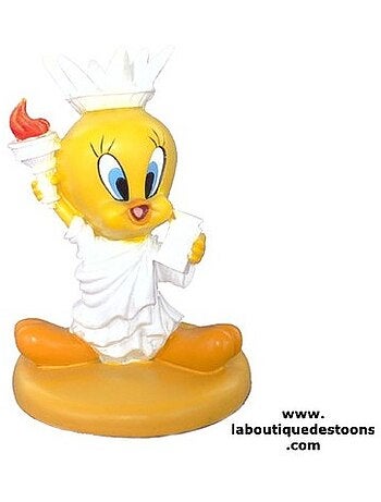 Statuette personnage 'Looney Tunes' Tweety style Statue de la Liberté 8 cm