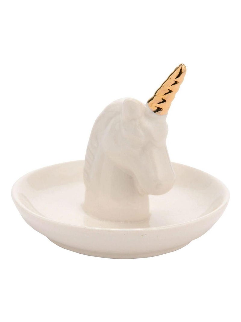 Statuette porte-bijoux Licorne Blanc - Kiabi