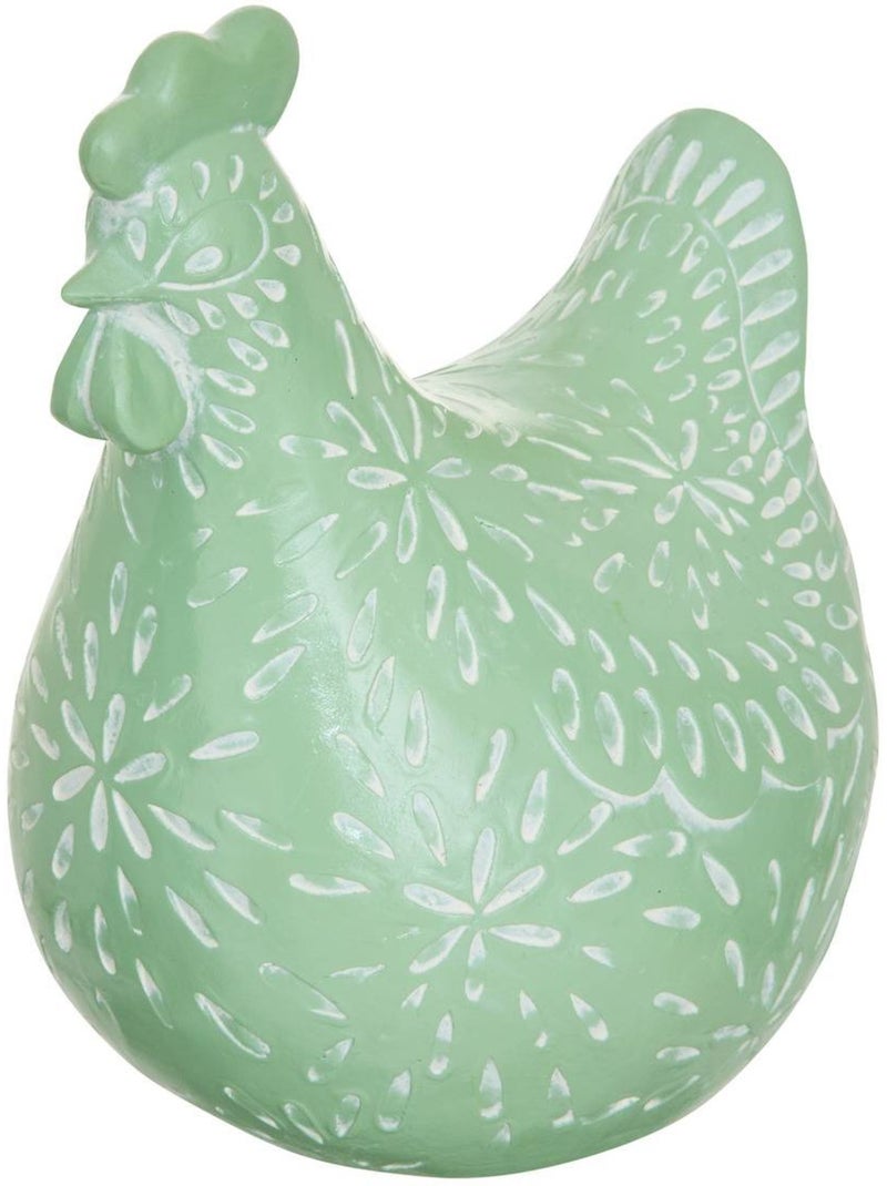 Statuette poule motifs gravés linda Vert - Kiabi