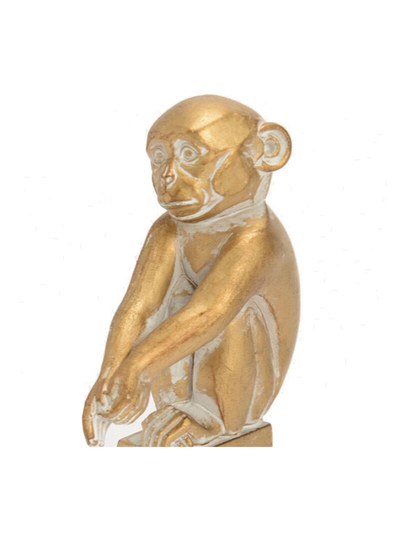 Singe évolution en résine or 43.5x9x25 cm