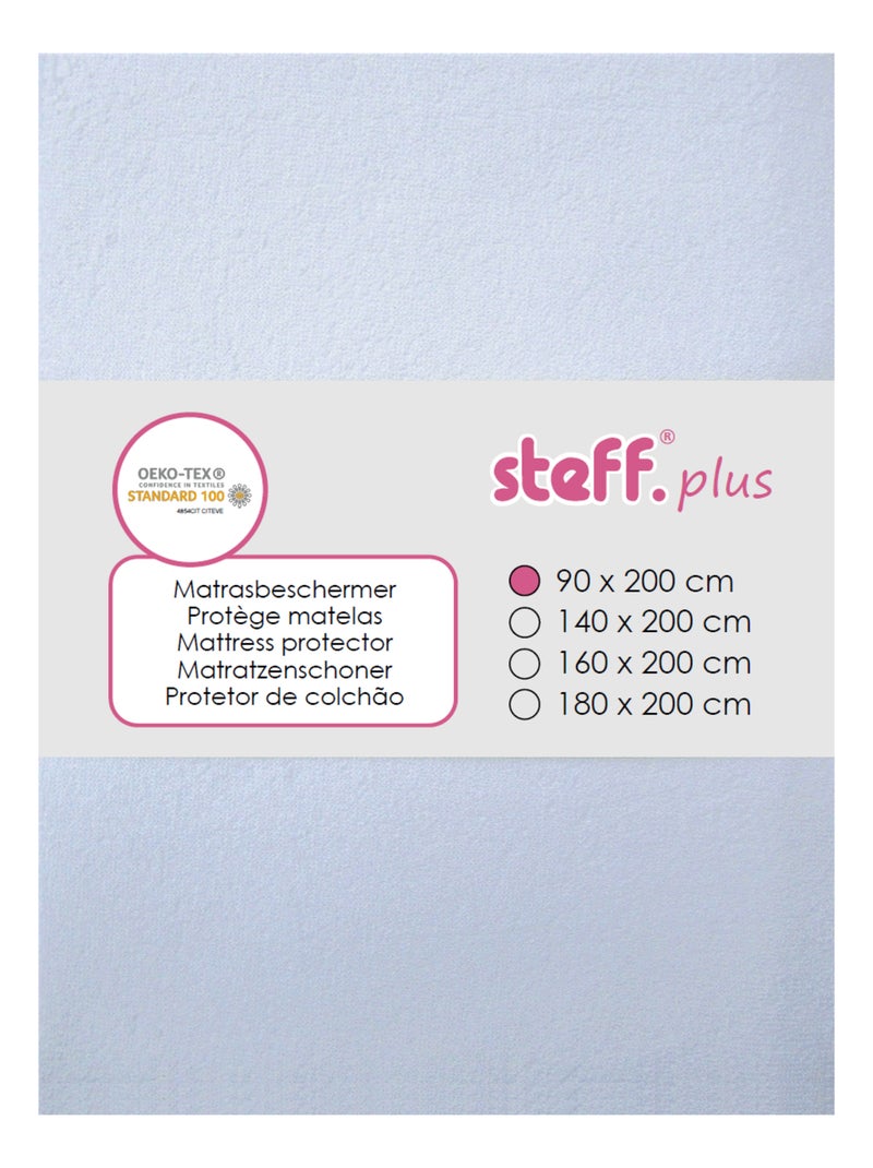 Stefano - Protège matelas - Tissu éponge de haute qualité sur couche de PU - OEKO-TEX® STANDARD 100 Blanc - Kiabi