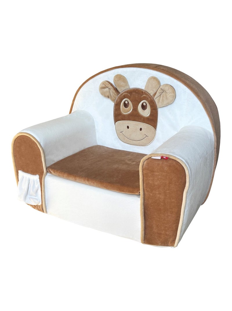 Stefano fashion - Swissy - Vache - Fauteuil - 1 à 4 ans - coussin supplémentaire Marron - Kiabi