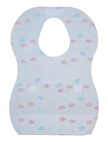 Steff - Bavoirs jetables - 30 pièces - avec imprimé poisson