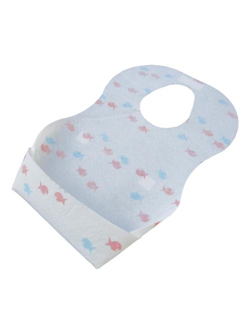 Steff - Bavoirs jetables - 50 pièces - avec imprimé poisson - Kiabi