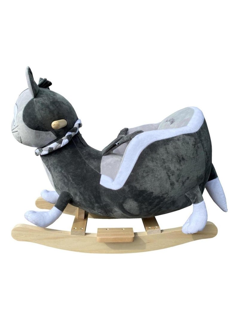 Steff - Cheval à bascule - Chat -  1 à 4 ans - avec ceinture de sécurité Gris - Kiabi