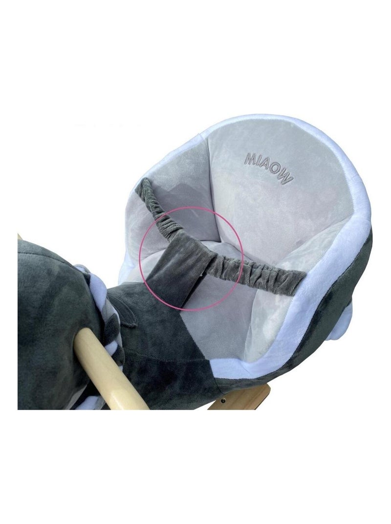 Steff - Cheval à bascule - Chat -  1 à 4 ans - avec ceinture de sécurité Gris - Kiabi