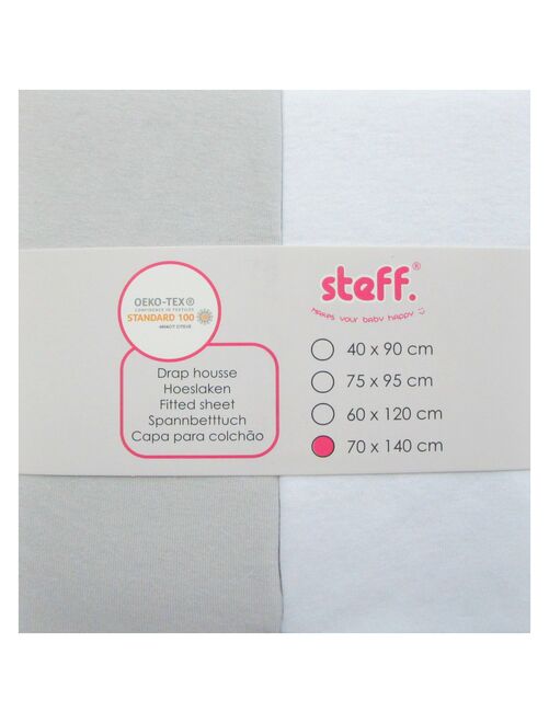 Steff - Drap housse - coton - lot de 2 - OEKO tex standard 100 - Kiabi