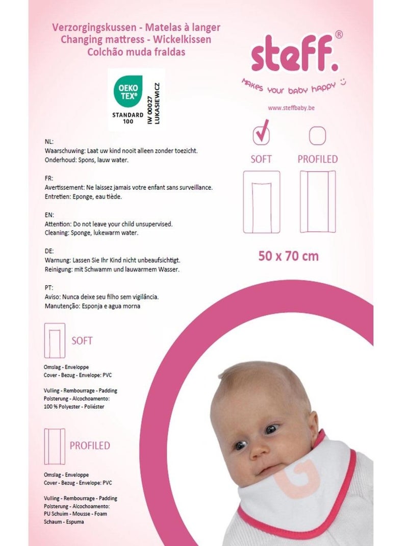 Steff - Matelas à langer - OEKO-TEX® STANDARD 100 Rose - Kiabi