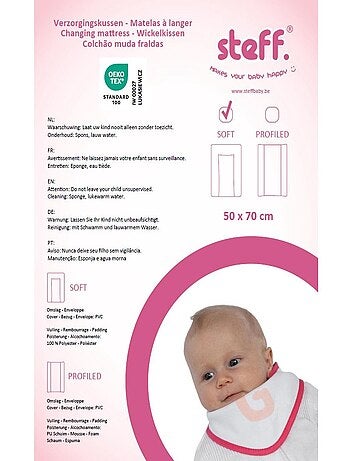 Steff - Matelas à langer - OEKO-TEX® STANDARD 100