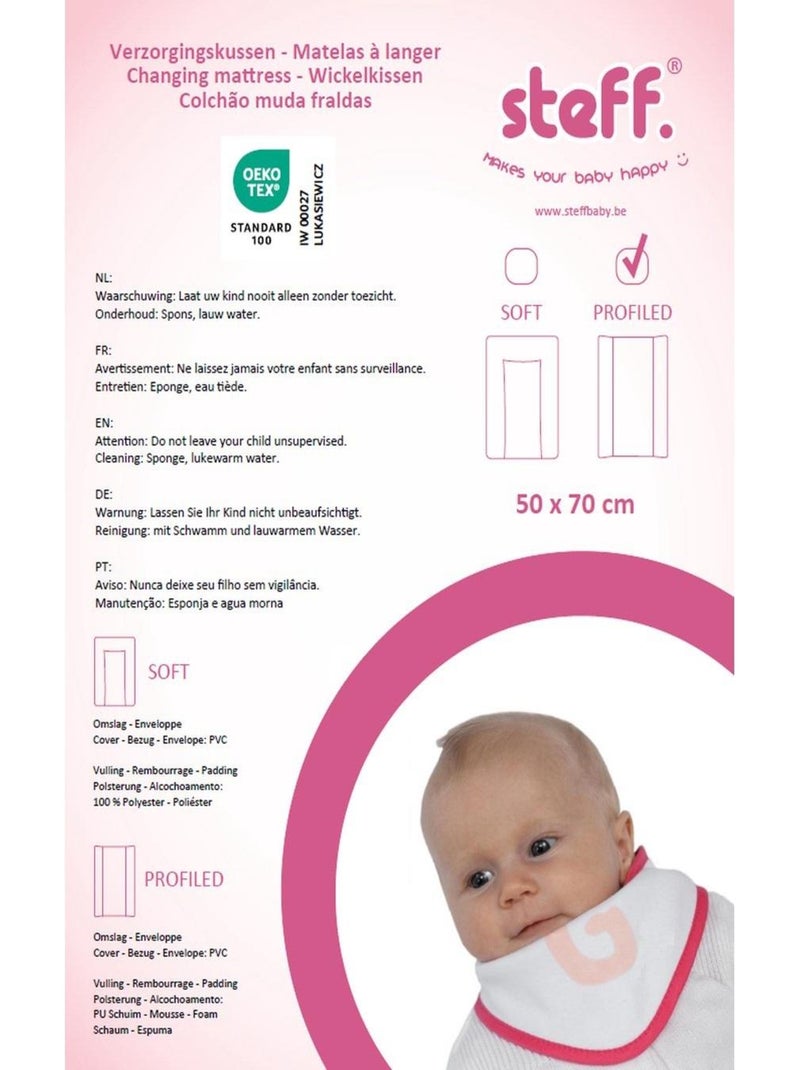 Steff - Matelas à langer avec rebords - OEKO-TEX® STANDARD 100 Bleu - Kiabi