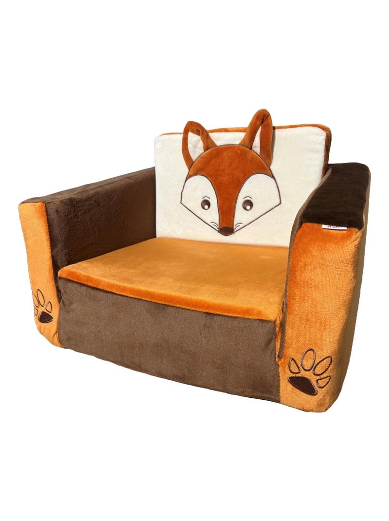 Steff - Renard - Fauteuil dépliable en lit - 1 à 3 ans Orange - Kiabi