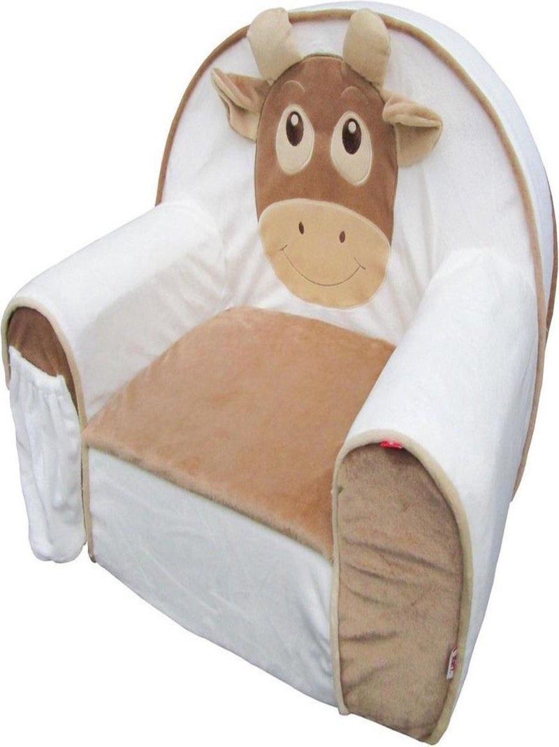 Steff - Swissy - Vache - Fauteuil - 1 à 4 ans - coussin supplémentaire Marron - Kiabi
