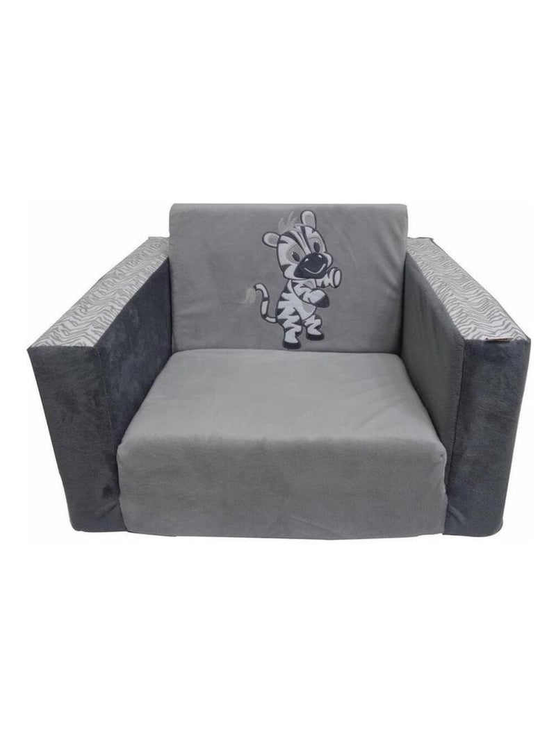 Steff - Zèbre - Fauteuil dépliable en lit - 1 à 3 ans Gris - Kiabi
