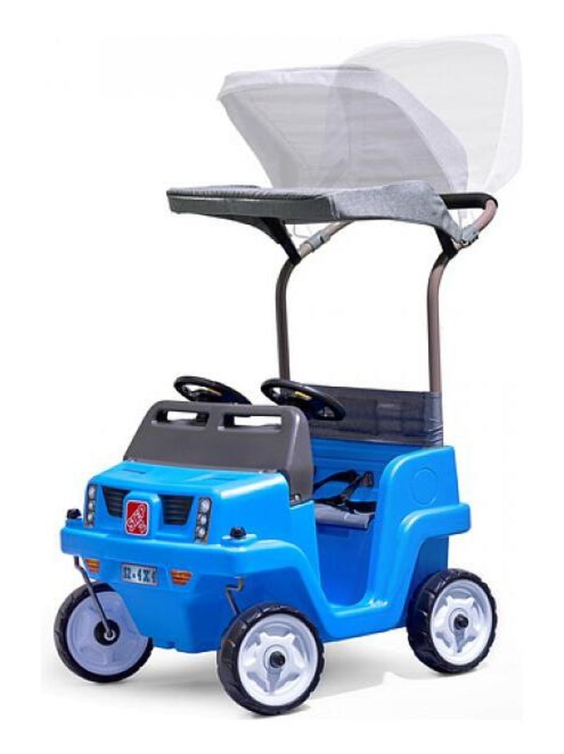 'Step2' Chariot SideBySide Push Around SUV Bleu - Kiabi