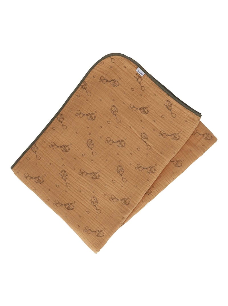 Sterntaler Couverture en mousseline pour bébé Eddy Marron chocolat - Kiabi