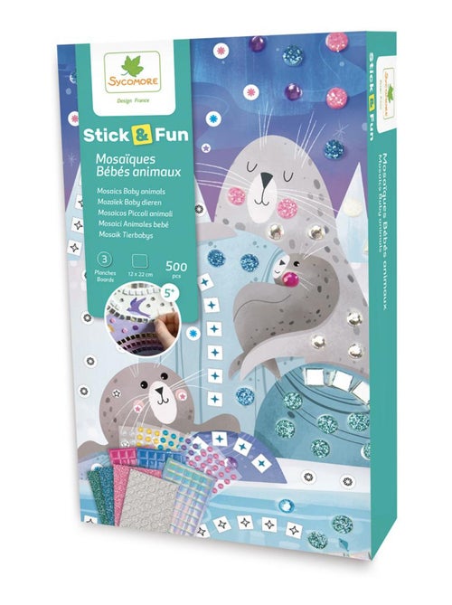 Stick n Fun 3 Mosaiques bebe animaux - Kiabi