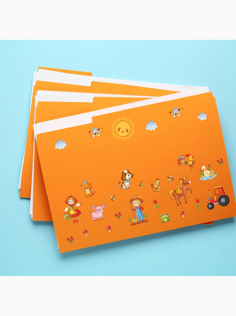 Sticker - animaux de la ferme - 14x20 cm Multicolore - Kiabi