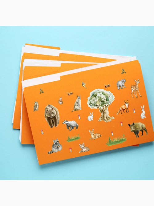 Sticker - animaux de la forêt - 14x20 cm - Kiabi