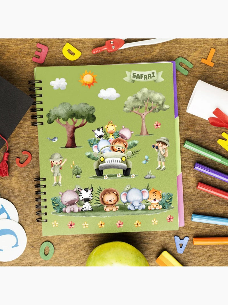 Sticker - animaux du safari - 14x20 cm Multicolore - Kiabi