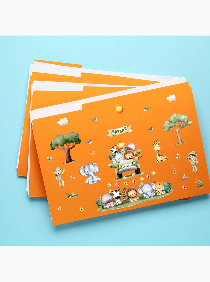 Sticker - animaux du safari - 14x20 cm Multicolore - Kiabi