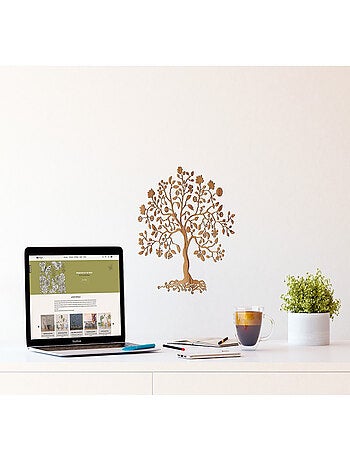 Sticker - Arbre marron - 1 planche 30x30cm