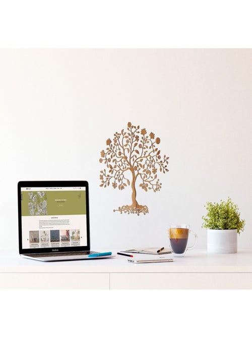 Sticker - Arbre marron - 1 planche 30x30cm - Kiabi