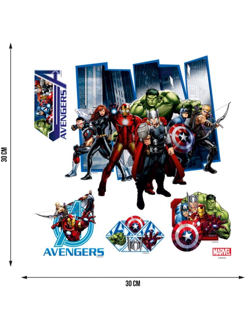Sticker - avengers marvel - 30x30 cm Multicolore - Kiabi