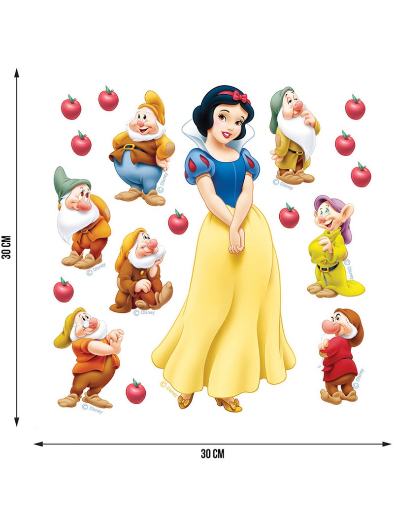 Sticker - blanche-neige disney - 30x30 cm Multicolore - Kiabi
