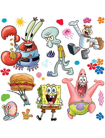 Sticker - bob l'éponge à bikini bottom - 30x30 cm