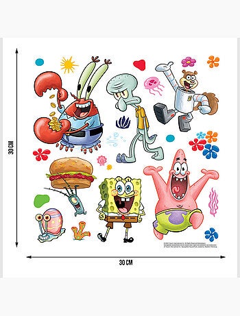 Sticker - bob l'éponge à bikini bottom - 30x30 cm