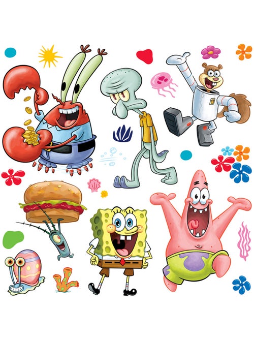 Sticker - bob l'éponge à bikini bottom - 30x30 cm - Kiabi Sticker - bob l'éponge à bikini bottom - 30x30 cm - Kiabi