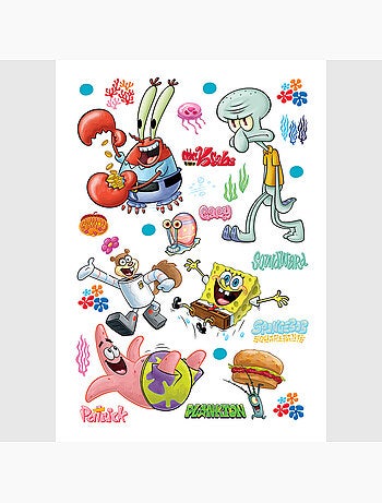 Sticker - bob l'éponge : bikini bottom - 42,5x65 cm