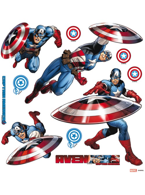 Sticker - captain america marvel - 30x30 cm - Kiabi