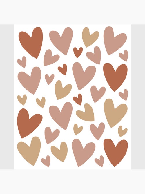 Sticker - coeurs en terre cuite - 14x20 cm - Kiabi