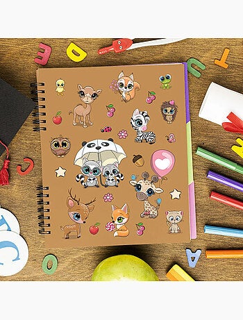 Sticker - couple de girafes mignon - 14x20 cm