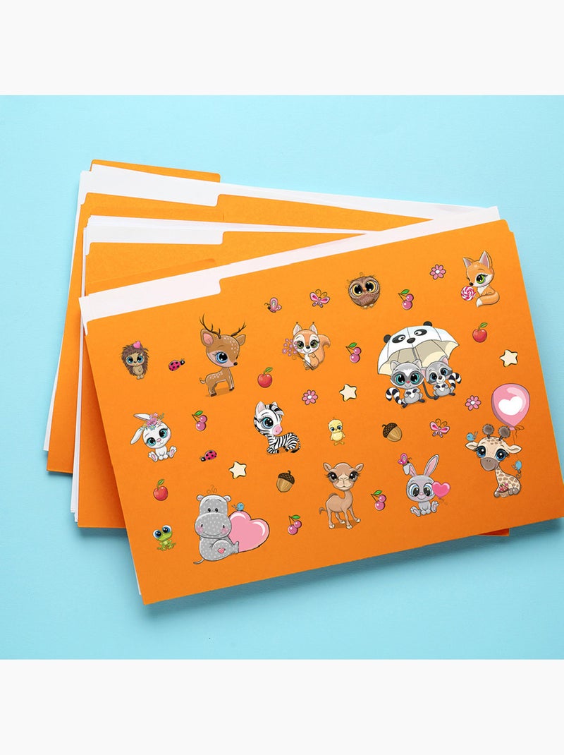 Sticker - couple de girafes mignon - 14x20 cm Multicolore - Kiabi