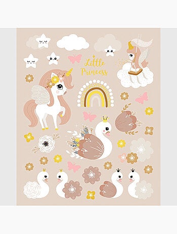 Sticker - cygnes mignons - 14x20 cm