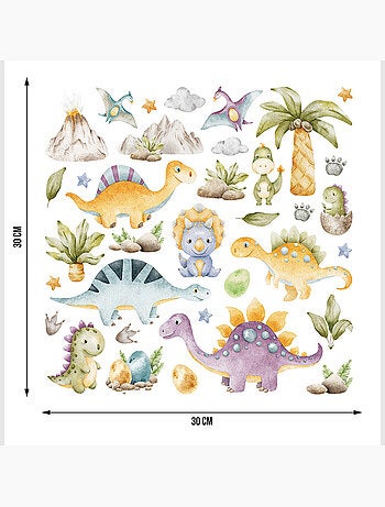 Sticker - dinosaures - 30x30 cm