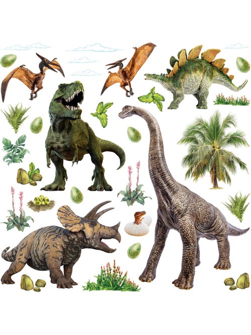 Sticker - dinosaures - 30x30 cm - Kiabi